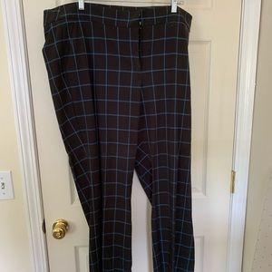 Black and blue Lane Bryant windowpane dress pants